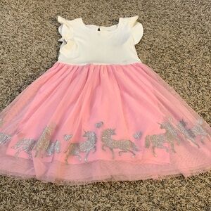 Girls sparkly unicorn tulle dress Size Medium 7/8